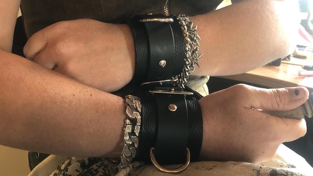 Leather workshop - locking cuffs!