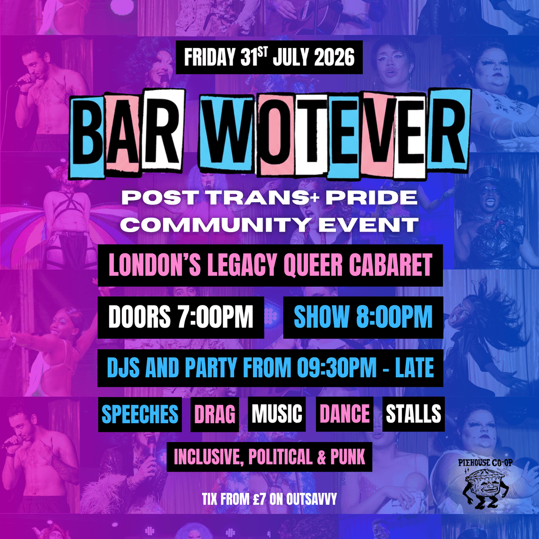 BAR WOTEVER: POST TRANS+ PRIDE COMMUNITY EVENT
