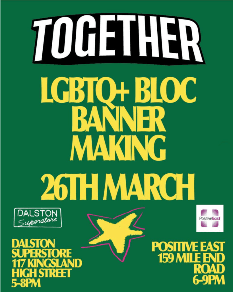 Banner Making Together Against The Far Right